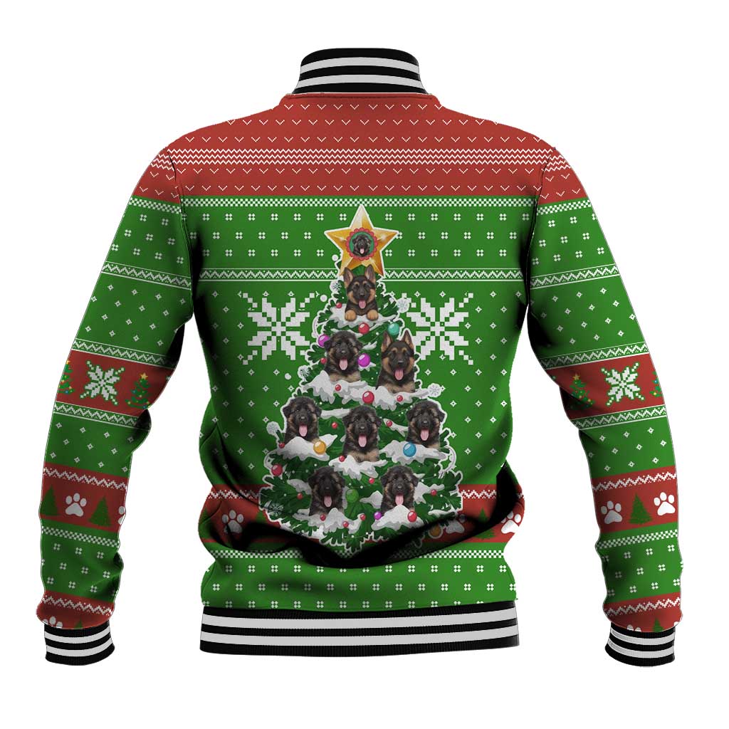 German Shepherd Pine Xmas Christmas Baseball Jacket Xmas Holiday Patterns - Wonder Print Shop