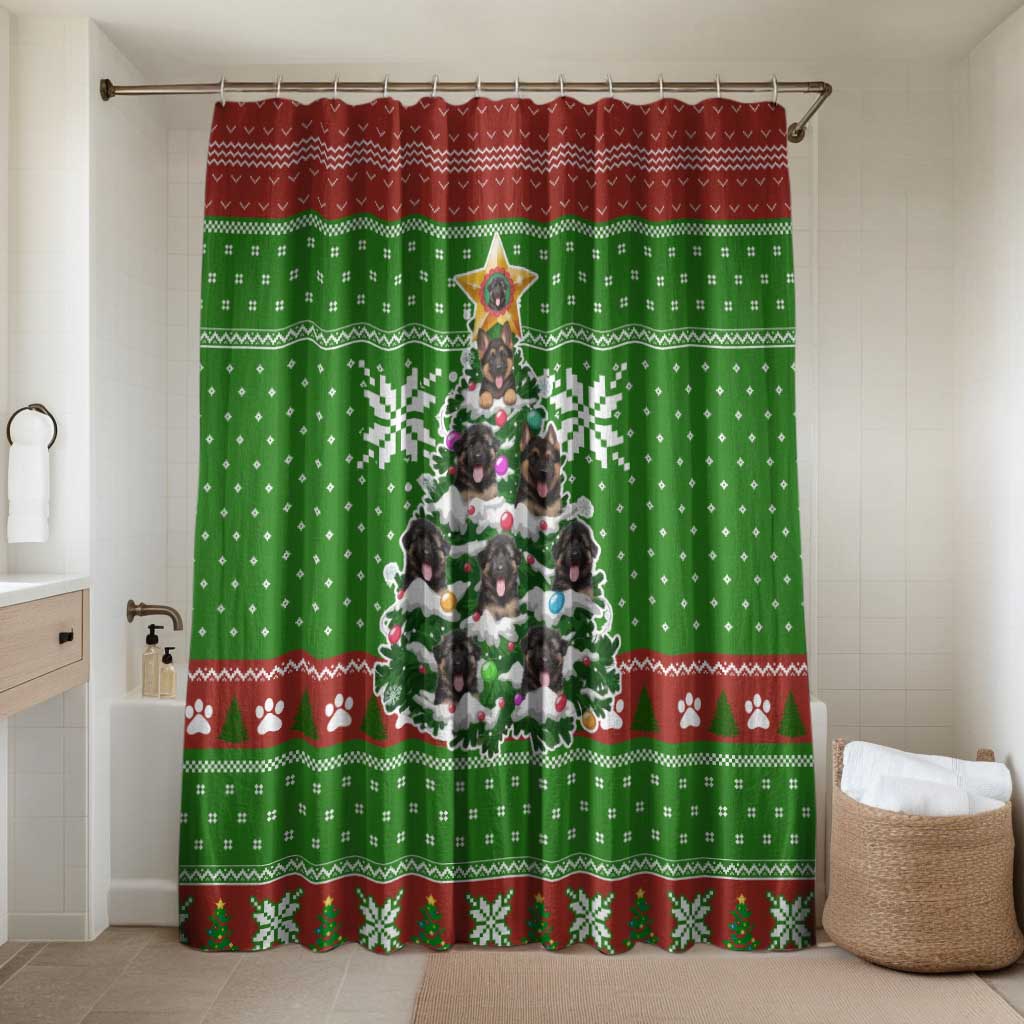 German Shepherd Pine Xmas Christmas Bathroom Set Xmas Holiday Patterns - Wonder Print Shop