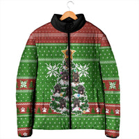 German Shepherd Pine Xmas Christmas Padded Jacket Xmas Holiday Patterns - Wonder Print Shop