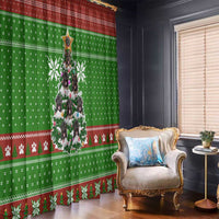 German Shepherd Pine Xmas Christmas Window Curtain Xmas Holiday Patterns - Wonder Print Shop