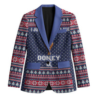I Just Really Like Donkey Christmas Christmas Blazer Xmas Holiday Patterns - Wonder Print Shop