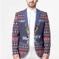 I Just Really Like Donkey Christmas Christmas Blazer Xmas Holiday Patterns - Wonder Print Shop
