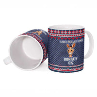 I Just Really Like Donkey Christmas Christmas Ceramic Mug Xmas Holiday Patterns - Wonder Print Shop