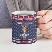 I Just Really Like Donkey Christmas Christmas Ceramic Mug Xmas Holiday Patterns - Wonder Print Shop