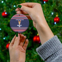 I Just Really Like Donkey Christmas Ceramic Ornament Xmas Holiday Patterns - Wonder Print Shop