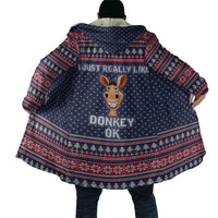 I Just Really Like Donkey Christmas Christmas Cloak Xmas Holiday Patterns - Wonder Print Shop