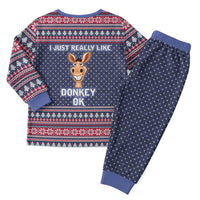 I Just Really Like Donkey Christmas Christmas Pajama Set Xmas Holiday Patterns - Wonder Print Shop