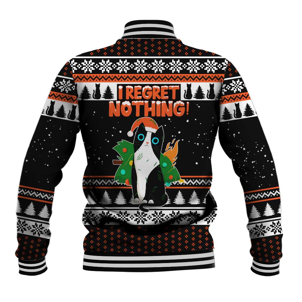 I Regret Nothing Cat Christmas Christmas Baseball Jacket Xmas Holiday Patterns - Wonder Print Shop
