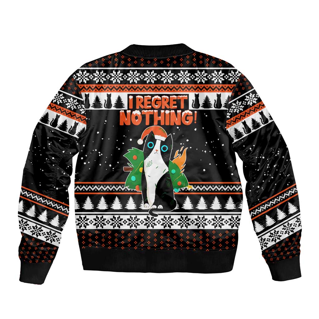 I Regret Nothing Cat Christmas Christmas Bomber Jacket Xmas Holiday Patterns - Wonder Print Shop