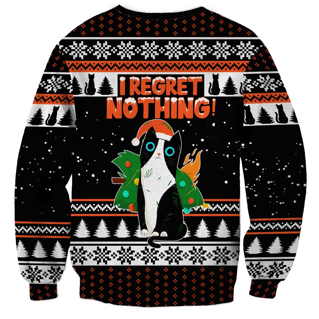 I Regret Nothing Cat Christmas Christmas Sweatshirt Xmas Holiday Patterns - Wonder Print Shop