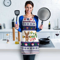 Reindeer Beer Christmas Apron Xmas Holiday Patterns - Wonder Print Shop