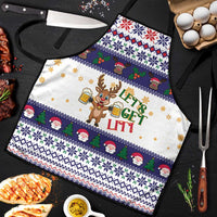 Reindeer Beer Christmas Apron Xmas Holiday Patterns - Wonder Print Shop