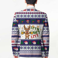 Reindeer Beer Christmas Blazer Xmas Holiday Patterns - Wonder Print Shop