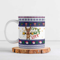 Reindeer Beer Christmas Ceramic Mug Xmas Holiday Patterns - Wonder Print Shop