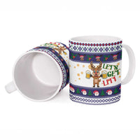 Reindeer Beer Christmas Ceramic Mug Xmas Holiday Patterns - Wonder Print Shop