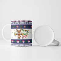 Reindeer Beer Christmas Ceramic Mug Xmas Holiday Patterns - Wonder Print Shop