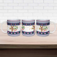 Reindeer Beer Christmas Ceramic Mug Xmas Holiday Patterns - Wonder Print Shop