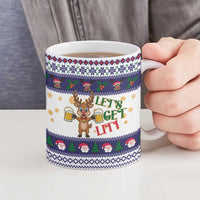 Reindeer Beer Christmas Ceramic Mug Xmas Holiday Patterns - Wonder Print Shop