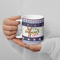 Reindeer Beer Christmas Ceramic Mug Xmas Holiday Patterns - Wonder Print Shop