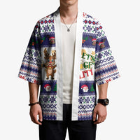 Reindeer Beer Christmas Kimono Xmas Holiday Patterns - Wonder Print Shop