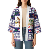 Reindeer Beer Christmas Kimono Xmas Holiday Patterns - Wonder Print Shop