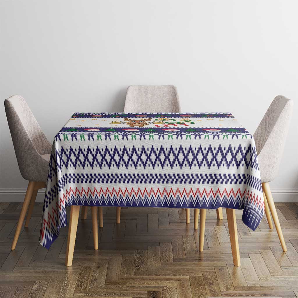 Reindeer Beer Christmas Tablecloth Xmas Holiday Patterns - Wonder Print Shop