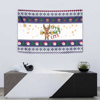 Reindeer Beer Christmas Tapestry Xmas Holiday Patterns - Wonder Print Shop