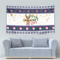 Reindeer Beer Christmas Tapestry Xmas Holiday Patterns - Wonder Print Shop