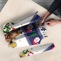 Reindeer Beer Christmas Umbrella Xmas Holiday Patterns - Wonder Print Shop