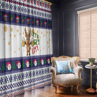 Reindeer Beer Christmas Window Curtain Xmas Holiday Patterns - Wonder Print Shop