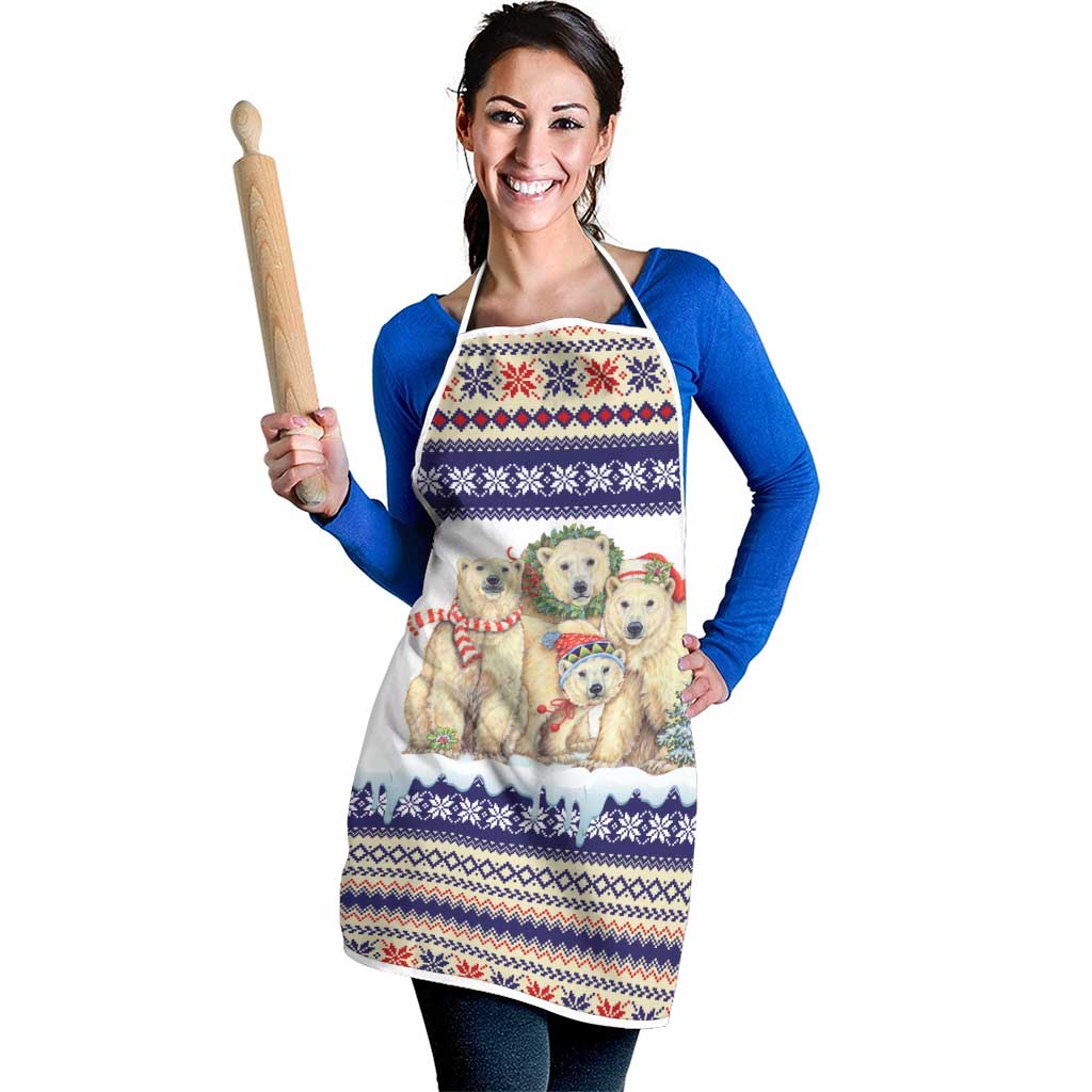 Polar Bears Christma Christmas Apron Xmas Holiday Patterns - Wonder Print Shop