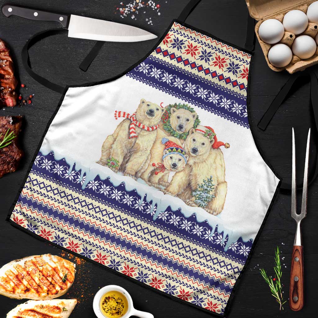 Polar Bears Christma Christmas Apron Xmas Holiday Patterns - Wonder Print Shop