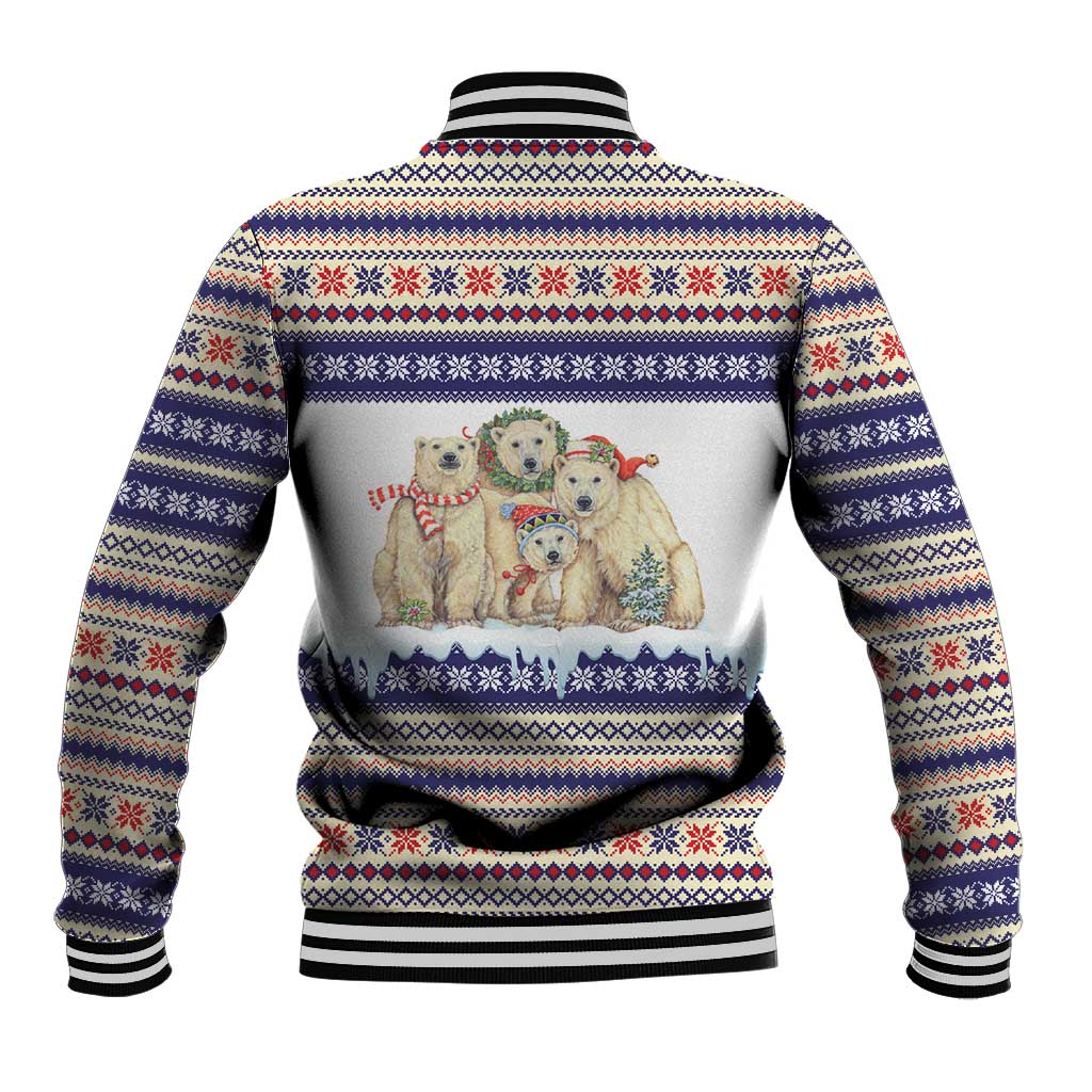 Polar Bears Christma Christmas Baseball Jacket Xmas Holiday Patterns - Wonder Print Shop