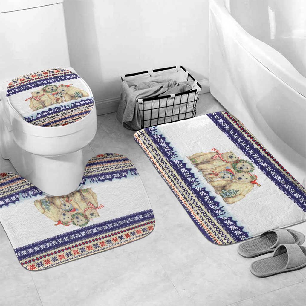 Polar Bears Christma Christmas Bathroom Set Xmas Holiday Patterns - Wonder Print Shop