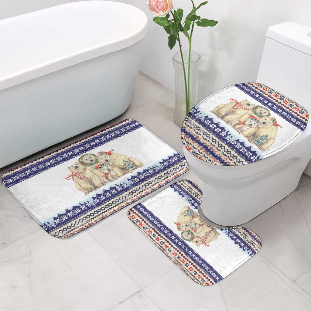 Polar Bears Christma Christmas Bathroom Set Xmas Holiday Patterns - Wonder Print Shop