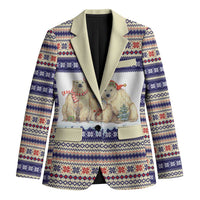 Polar Bears Christma Christmas Blazer Xmas Holiday Patterns - Wonder Print Shop