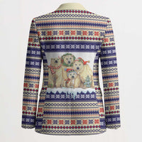 Polar Bears Christma Christmas Blazer Xmas Holiday Patterns - Wonder Print Shop