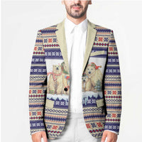 Polar Bears Christma Christmas Blazer Xmas Holiday Patterns - Wonder Print Shop