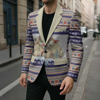 Polar Bears Christma Christmas Blazer Xmas Holiday Patterns - Wonder Print Shop