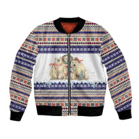 Polar Bears Christma Christmas Bomber Jacket Xmas Holiday Patterns - Wonder Print Shop