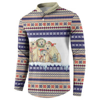 Polar Bears Christma Christmas Button Sweatshirt Xmas Holiday Patterns - Wonder Print Shop