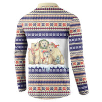 Polar Bears Christma Christmas Button Sweatshirt Xmas Holiday Patterns - Wonder Print Shop