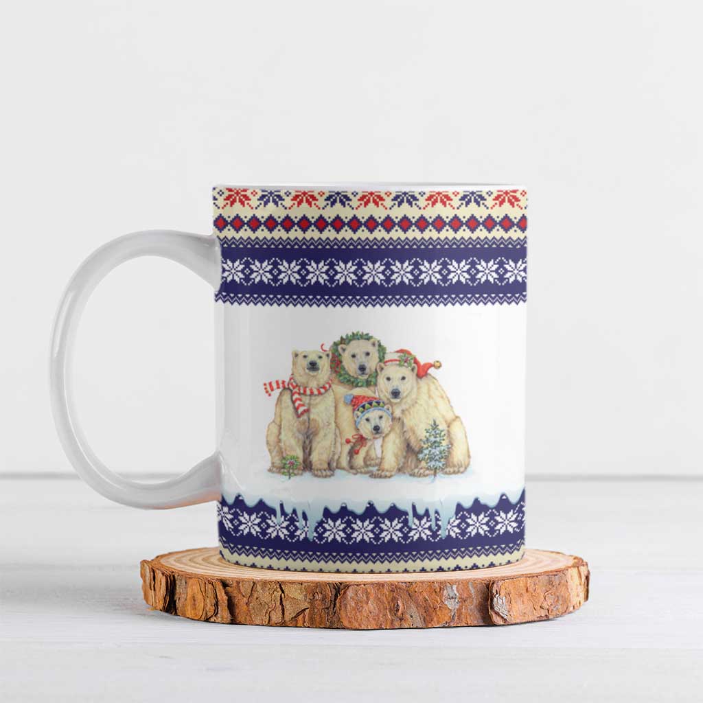 Polar Bears Christma Christmas Ceramic Mug Xmas Holiday Patterns - Wonder Print Shop