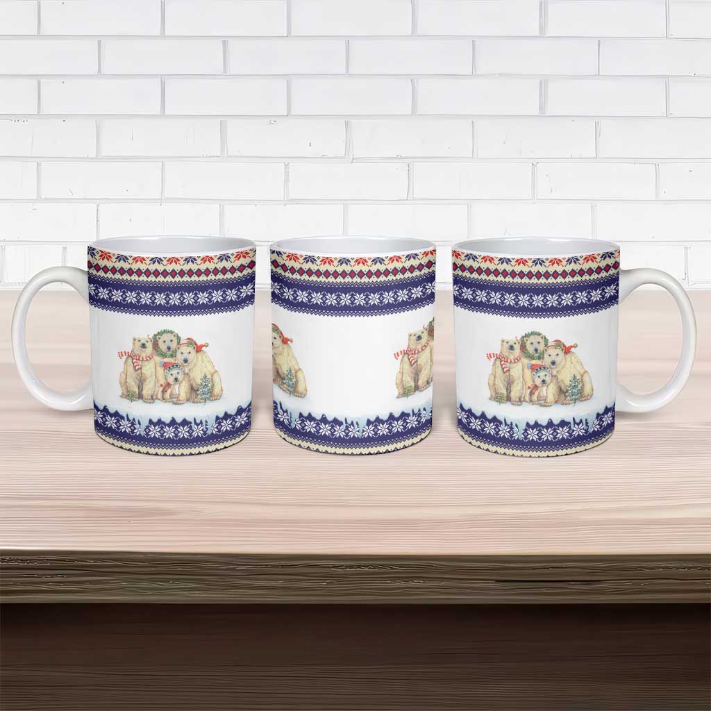 Polar Bears Christma Christmas Ceramic Mug Xmas Holiday Patterns - Wonder Print Shop