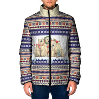 Polar Bears Christma Christmas Padded Jacket Xmas Holiday Patterns - Wonder Print Shop