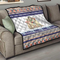 Polar Bears Christma Christmas Quilt Xmas Holiday Patterns - Wonder Print Shop