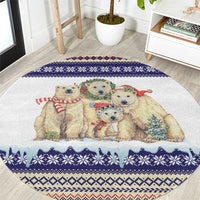 Polar Bears Christma Christmas Round Carpet Xmas Holiday Patterns - Wonder Print Shop
