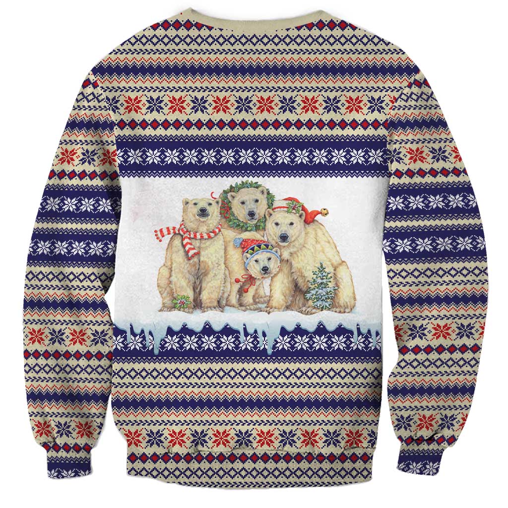 Polar Bears Christma Christmas Sweatshirt Xmas Holiday Patterns - Wonder Print Shop