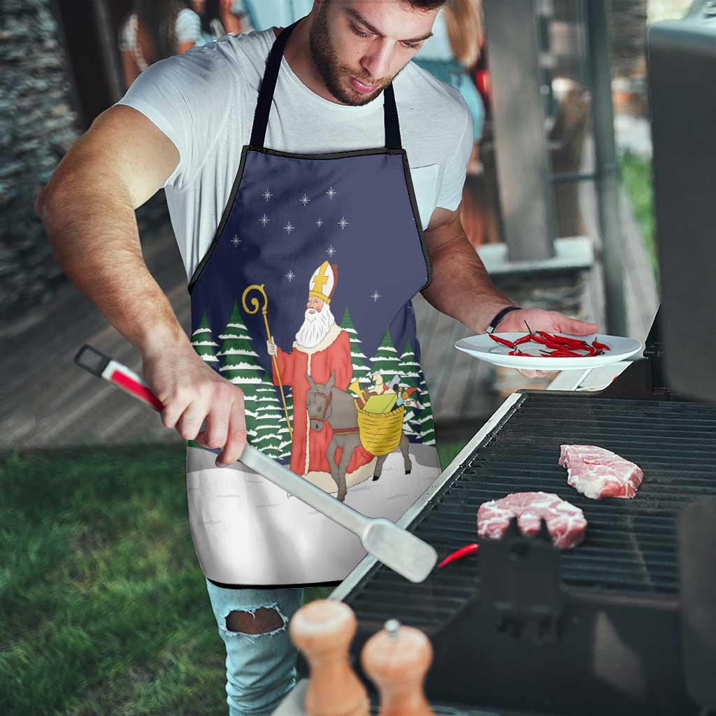 Saint Nicholas Christmas Apron Xmas Holiday Patterns - Wonder Print Shop