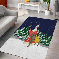 Saint Nicholas Christmas Area Rug Xmas Holiday Patterns - Wonder Print Shop